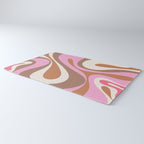 Retro Mod Swirl Sweet Candy Abstract Inspired by PANTONE 17 1230 Color of the Year Mocha Mousse Rug Gallery Image 3