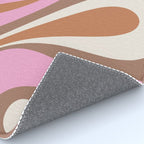 Retro Mod Swirl Sweet Candy Abstract Inspired by PANTONE 17 1230 Color of the Year Mocha Mousse Rug Gallery Image 4