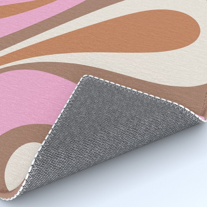 Retro Mod Swirl Sweet Candy Abstract Inspired by PANTONE 17 1230 Color of the Year Mocha Mousse Rug Gallery Image 4