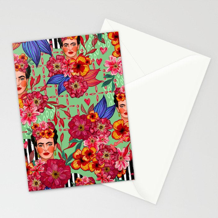 Frida Bouquet Stationery Card Gallery Image 2