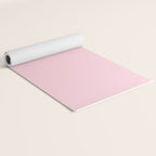 Light Soft Pastel Pink Solid Color Yoga Mat Gallery Image 2