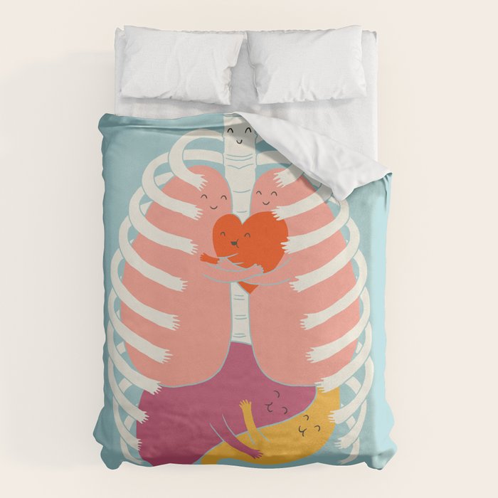 Hugs keep us alive Duvet Cover Gallery Image 1