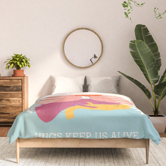 Hugs keep us alive Comforter Gallery Image 3