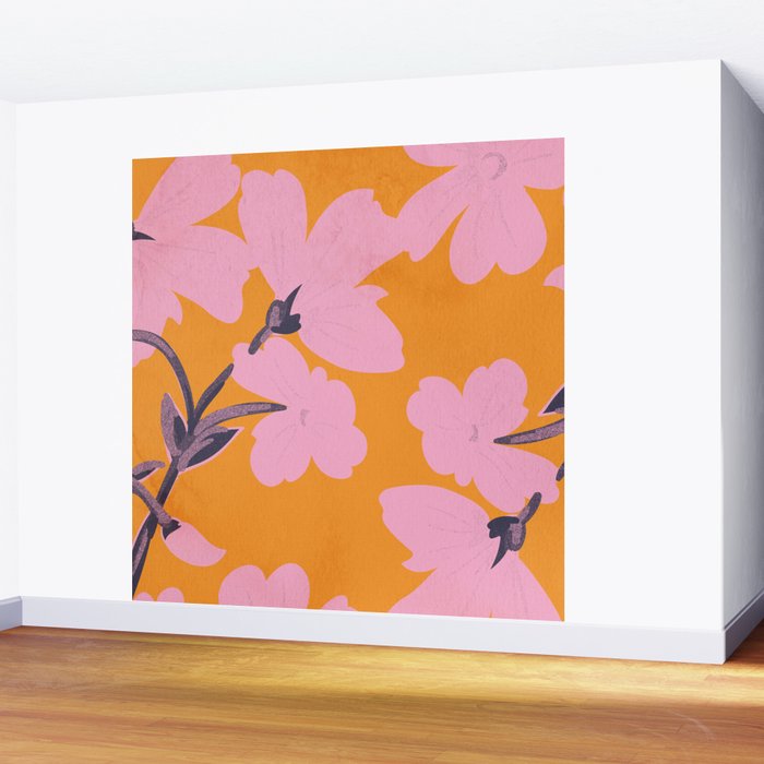 Abstract Minimal Flowers 18 Wall Mural Gallery Image 2