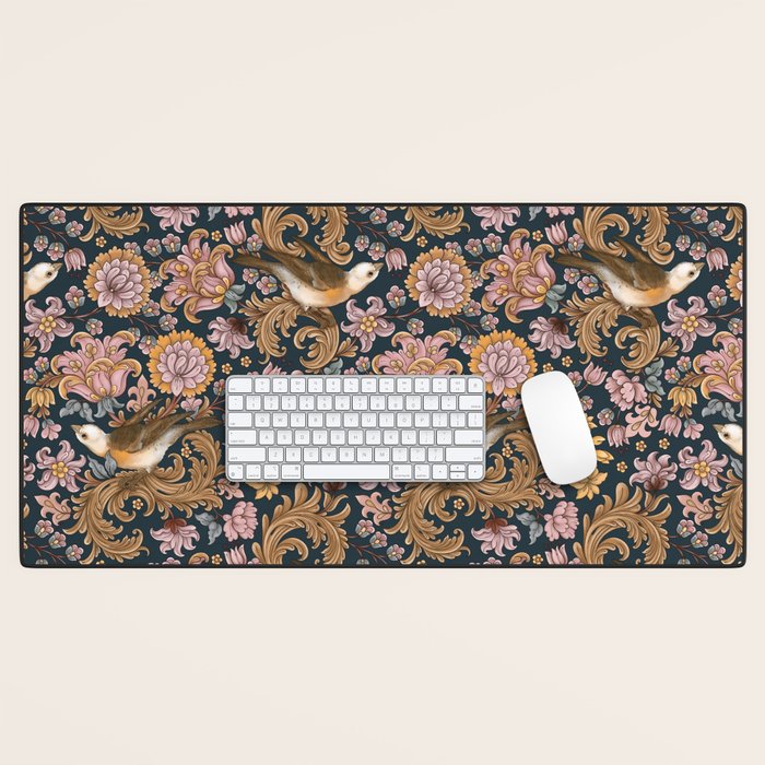 Ornate Bird Garden Desk Mat Gallery Image 1