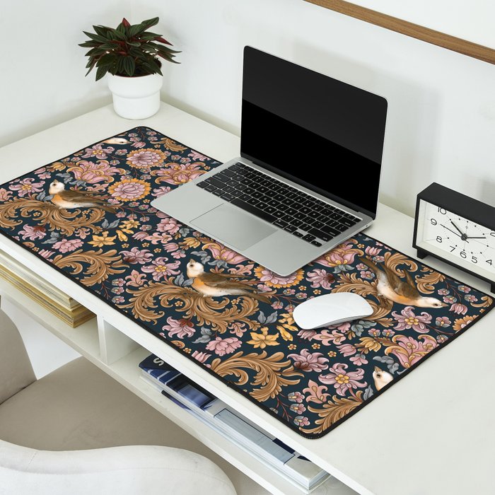 Ornate Bird Garden Desk Mat Gallery Image 2