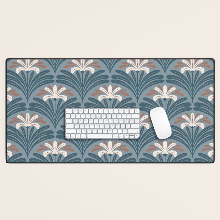 Elegant Leafy Blossoms  Desk Mat Gallery Image 1