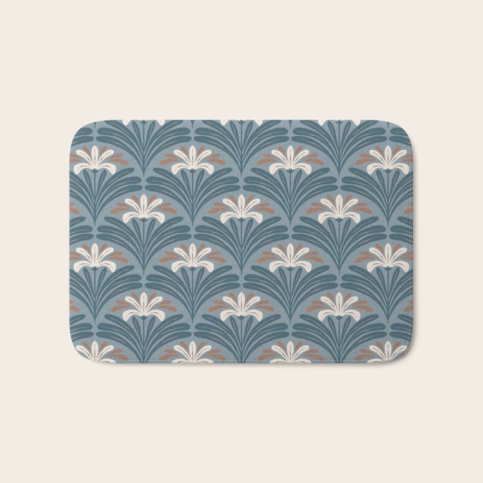 Elegant Leafy Blossoms  Bath Mat Gallery Image 1