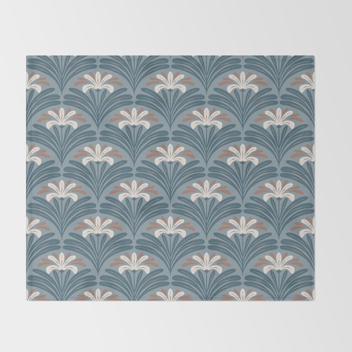 Elegant Leafy Blossoms  Throw Blanket Gallery Image 2