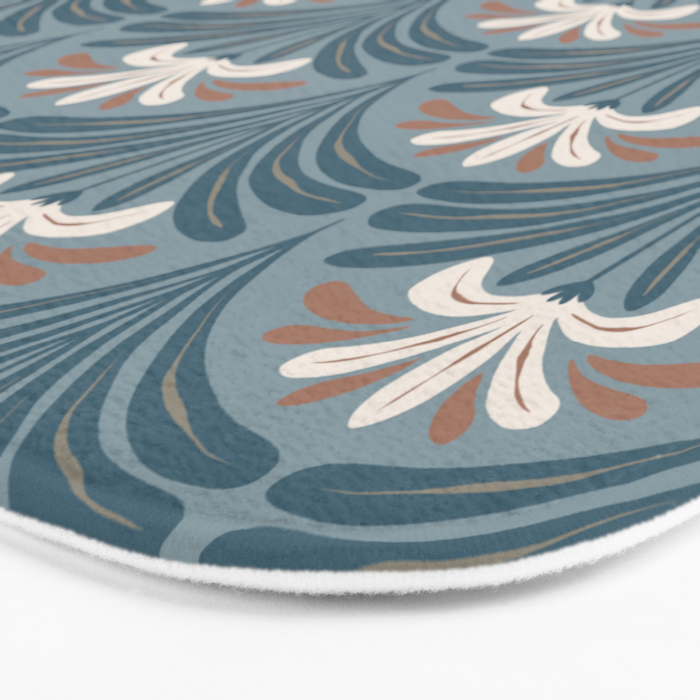 Elegant Leafy Blossoms  Bath Mat Gallery Image 3