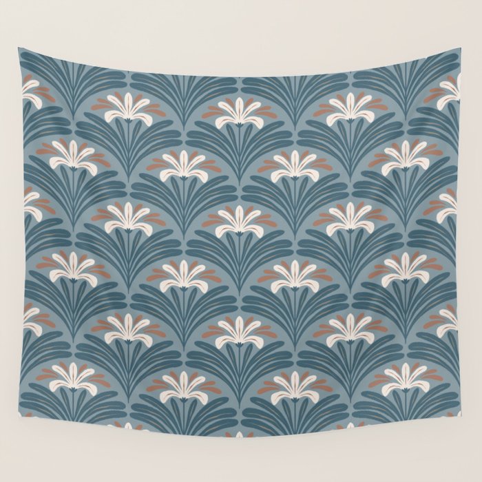 Elegant Leafy Blossoms  Wall Tapestry Gallery Image 4