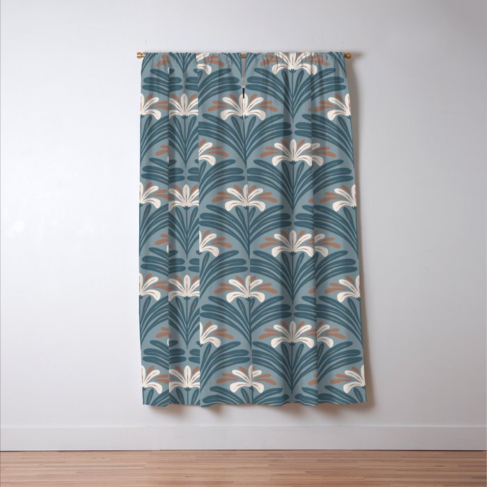 Elegant Leafy Blossoms  Window Curtain Gallery Image 3