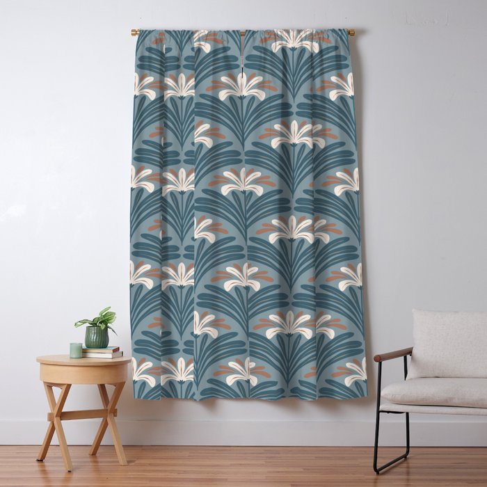 Elegant Leafy Blossoms  Window Curtain Gallery Image 1