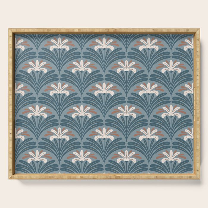 Elegant Leafy Blossoms  Serving Tray Gallery Image 1