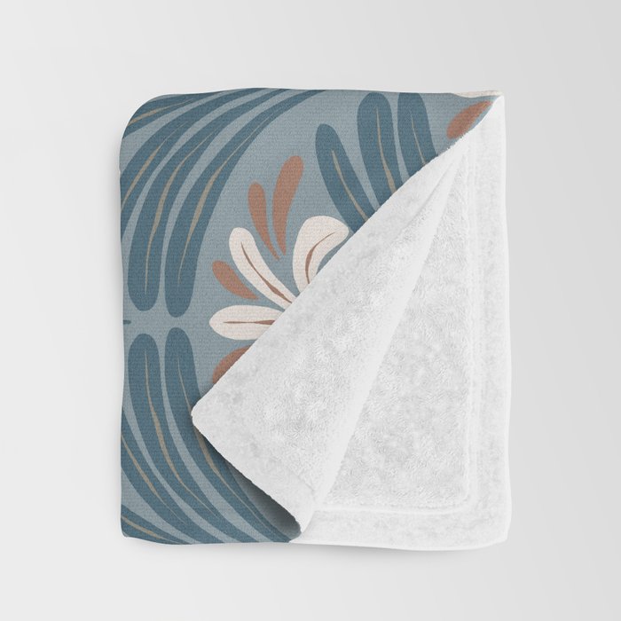 Elegant Leafy Blossoms  Throw Blanket Gallery Image 3