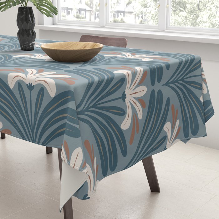 Elegant Leafy Blossoms  Tablecloth Gallery Image 3