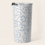 Daisies Pattern NO.2 | Blue Travel Mug Gallery Image 3