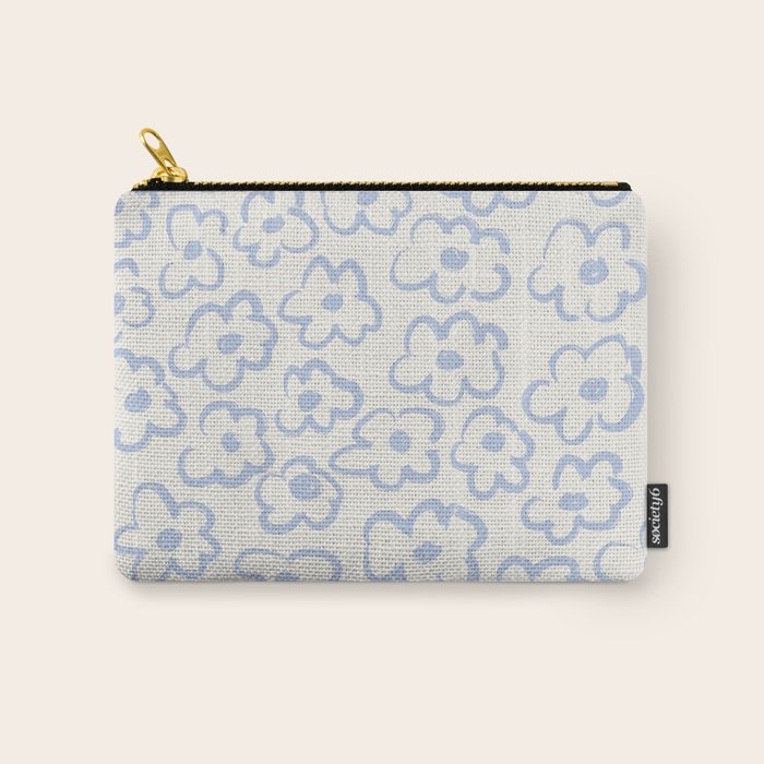 Daisies Pattern NO.2 | Blue Carry All Pouch Gallery Image 1