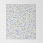 Daisies Pattern NO.2 | Blue Throw Blanket Gallery Image 2
