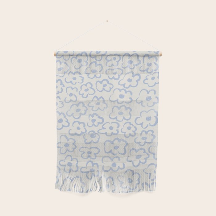 Daisies Pattern NO.2 | Blue Wall Hanging Gallery Image 1