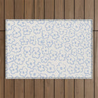 Daisies Pattern NO.2 | Blue Outdoor Rug Gallery Image 1