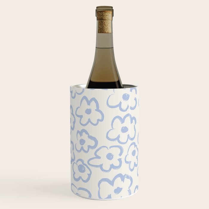 Daisies Pattern NO.2 | Blue Wine Chiller Gallery Image 1