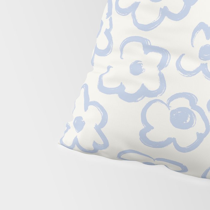 Daisies Pattern NO.2 | Blue Pillow Sham Gallery Image 4