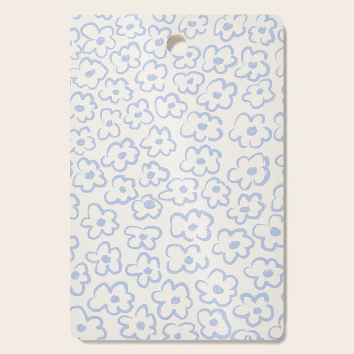 Daisies Pattern NO.2 | Blue Cutting Board Gallery Image 1