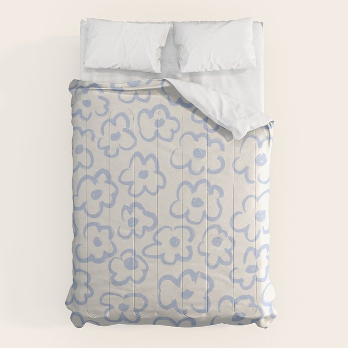 Daisies Pattern NO.2 | Blue Comforter Gallery Image 1