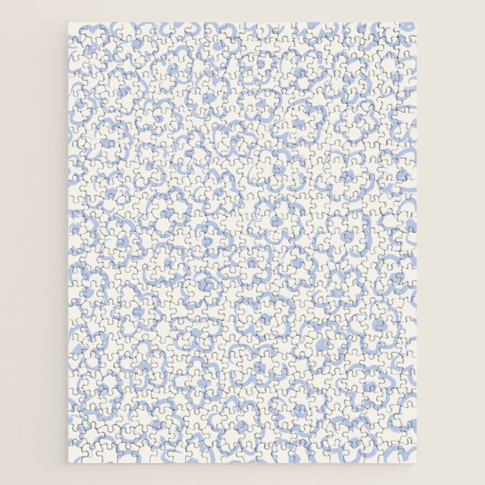 Daisies Pattern NO.2 | Blue Jigsaw Puzzle Gallery Image 1