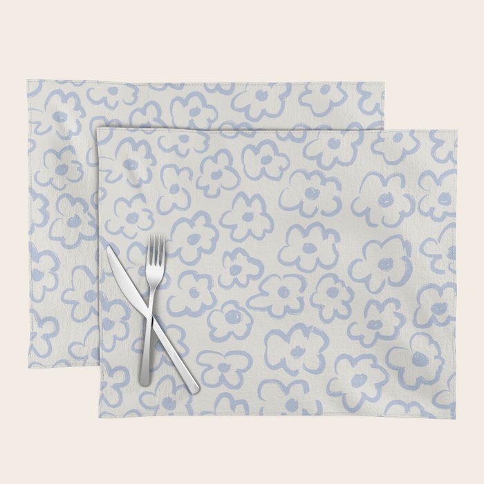 Daisies Pattern NO.2 | Blue Placemat Gallery Image 1