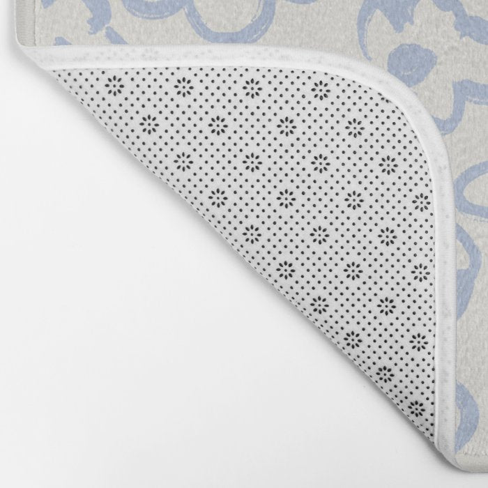 Daisies Pattern NO.2 | Blue Bath Mat Gallery Image 2