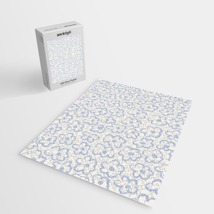 Daisies Pattern NO.2 | Blue Jigsaw Puzzle Gallery Image 2