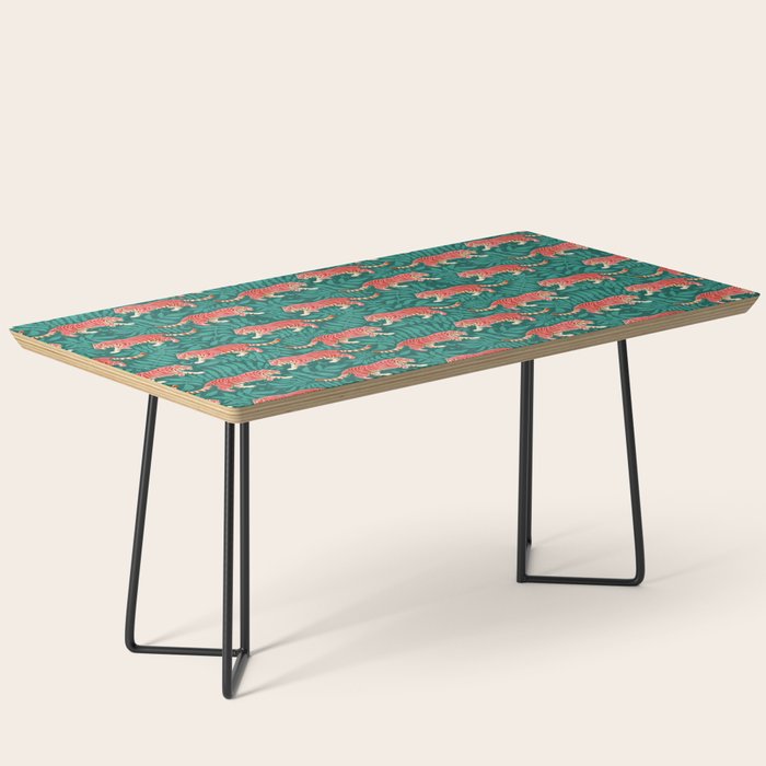 Tigers - pink, red, and jungle green Coffee Table Gallery Image 1