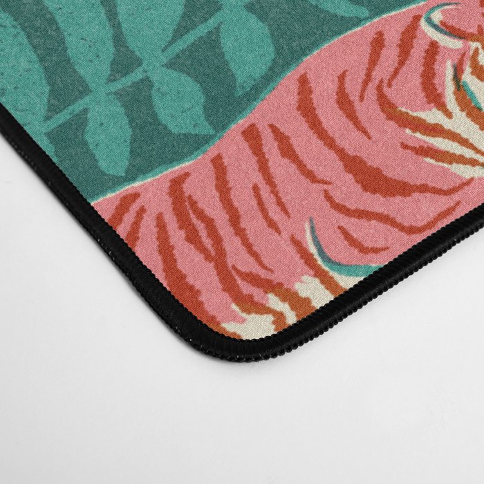 Tigers - pink, red, and jungle green Desk Mat Gallery Image 4