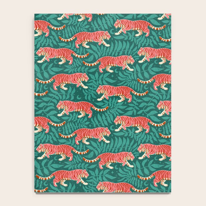 Tigers - pink, red, and jungle green Notebook Gallery Image 4