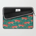 Tigers - pink, red, and jungle green Laptop Sleeve Gallery Image 2