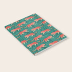 Tigers - pink, red, and jungle green Notebook Gallery Image 2