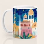 Oriental city under a starry sky in bright colours Coffee Mug Gallery Image 3