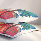 Oriental city under a starry sky in bright colours Pillow Sham Gallery Image 3