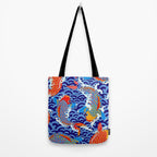 Koi fish / japanese tattoo style pattern Tote Bag Gallery Image 2