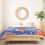 Koi fish / japanese tattoo style pattern Duvet Cover Gallery Image 3