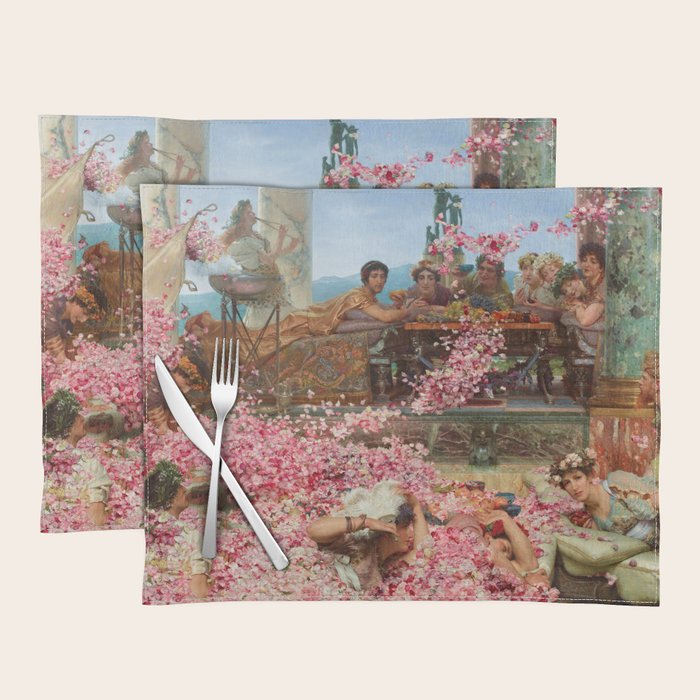 Lawrence Alma-Tadema's The Roses of Heliogabalus,  Roman Elagabalus with rose petals painting Placemat Gallery Image 1