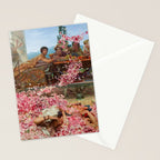 Lawrence Alma-Tadema's The Roses of Heliogabalus,  Roman Elagabalus with rose petals painting Stationery Card Gallery Image 2
