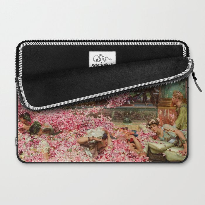 Lawrence Alma-Tadema's The Roses of Heliogabalus,  Roman Elagabalus with rose petals painting Laptop Sleeve Gallery Image 2