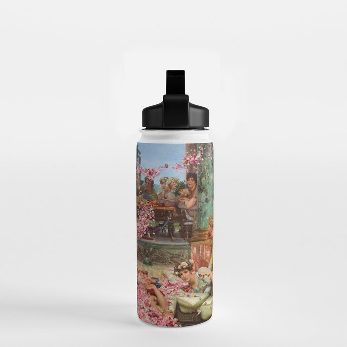 Lawrence Alma-Tadema's The Roses of Heliogabalus,  Roman Elagabalus with rose petals painting Water Bottle Gallery Image 2