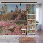 Lawrence Alma-Tadema's The Roses of Heliogabalus,  Roman Elagabalus with rose petals painting Wall Mural Gallery Image 1