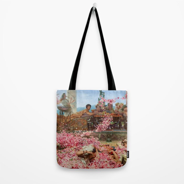 Lawrence Alma-Tadema's The Roses of Heliogabalus,  Roman Elagabalus with rose petals painting Tote Bag Gallery Image 2