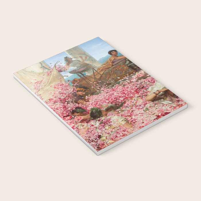 Lawrence Alma-Tadema's The Roses of Heliogabalus,  Roman Elagabalus with rose petals painting Notebook Gallery Image 3