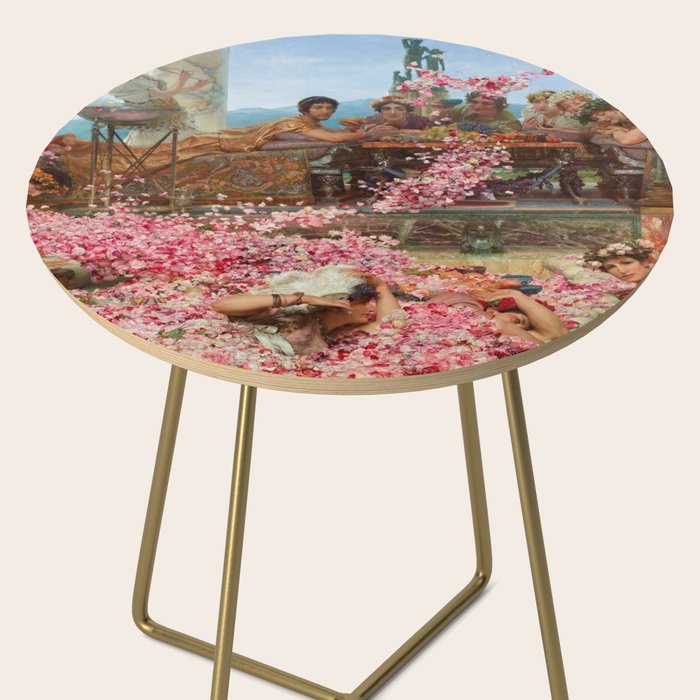 Lawrence Alma-Tadema's The Roses of Heliogabalus,  Roman Elagabalus with rose petals painting Side Table Gallery Image 2